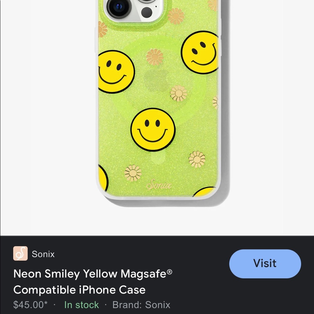 Neon smiley yellow sonix iphone case